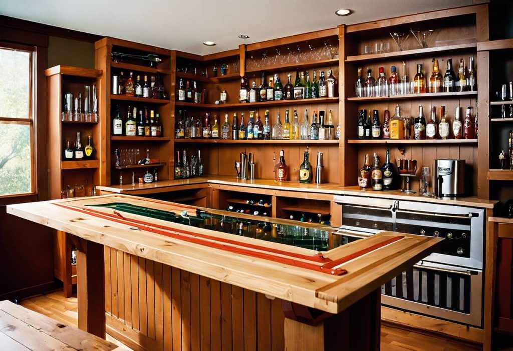 Transformer son bar maison avec des solutions de rangement créatives pour verres